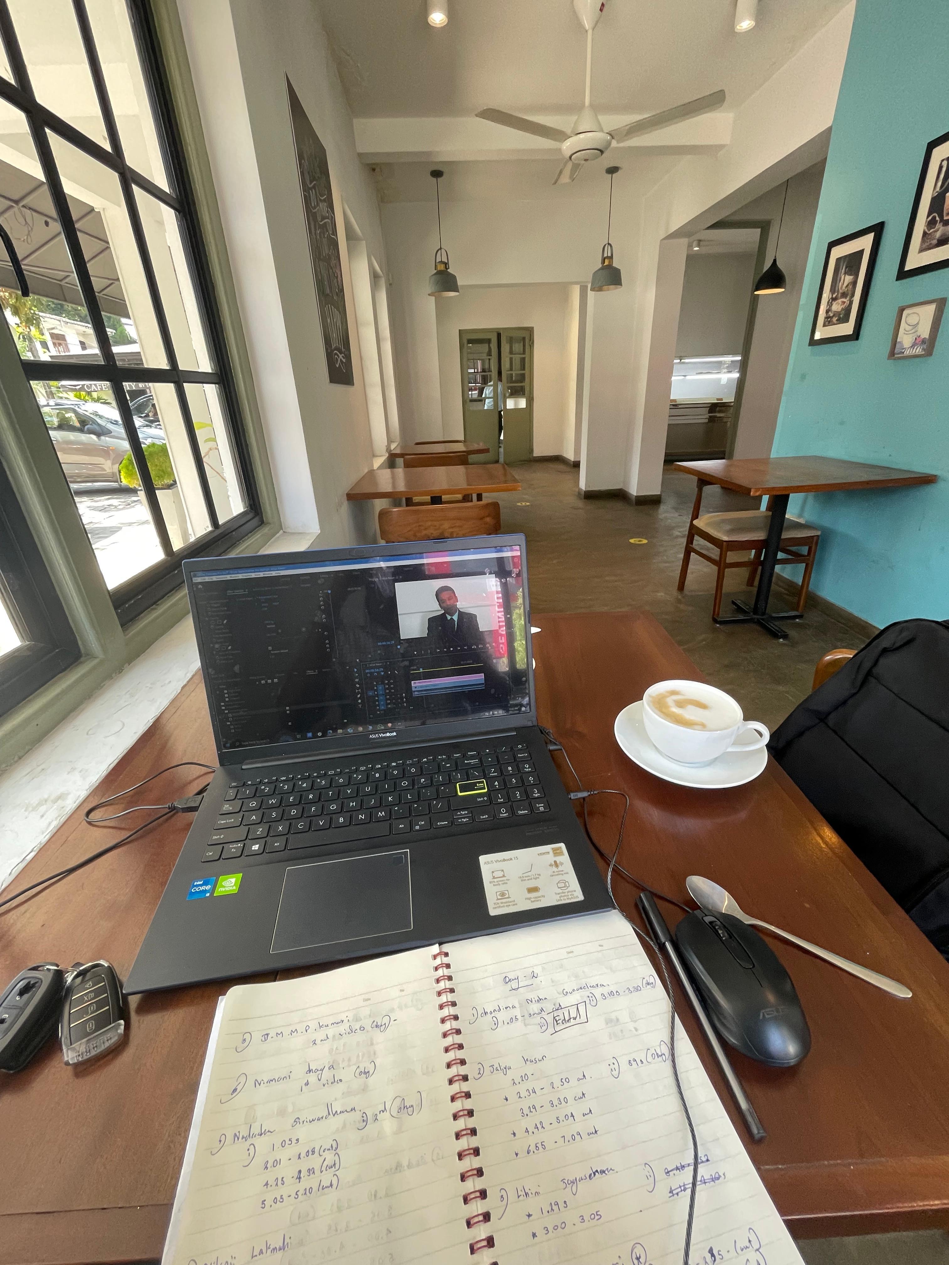DaVinci Resolve edit session on a laptop